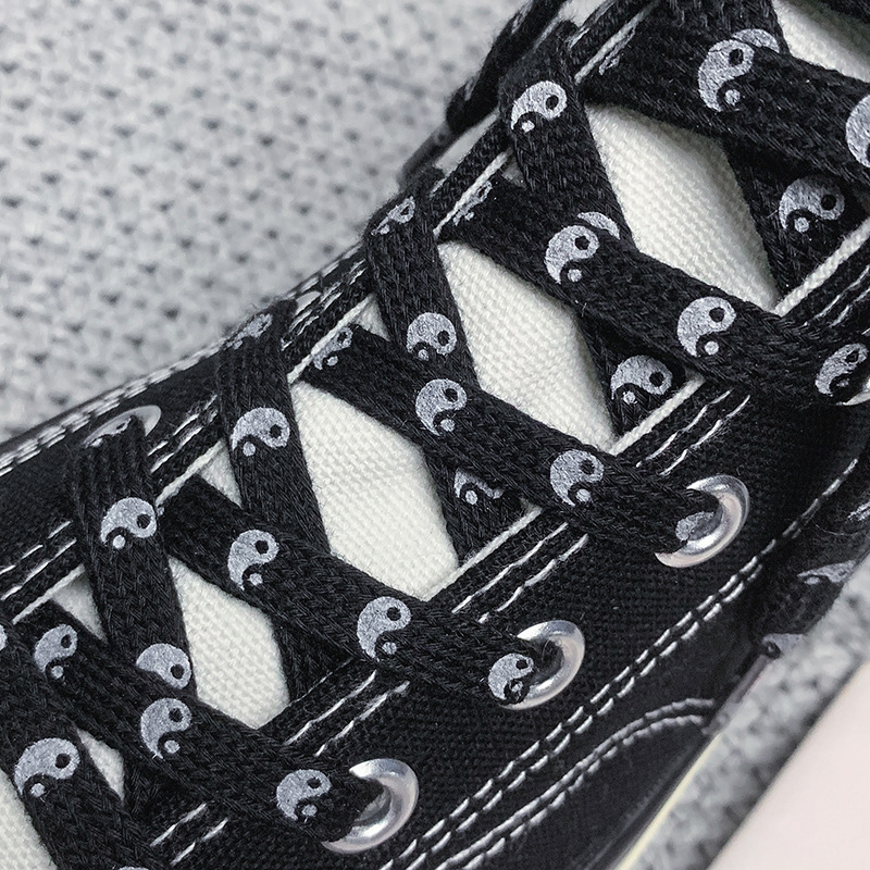 新款太极阴阳鞋子男鸳鸯潮鞋高帮板鞋布鞋1970s帆布鞋男高邦潮流