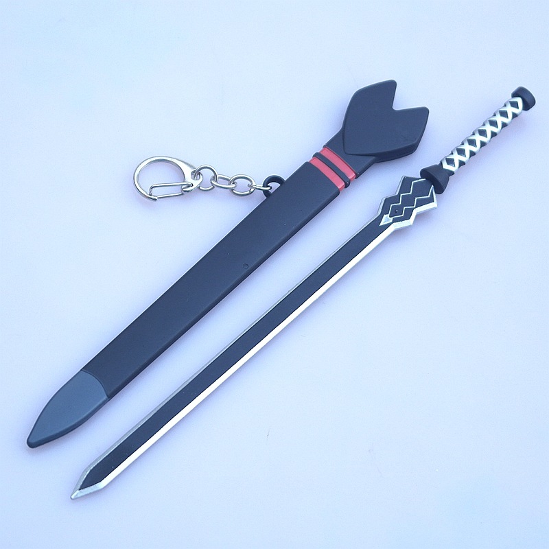 刀剑神域武器桐人阐释者水妖精亚丝娜带鞘剑合金兵器钥匙扣挂件