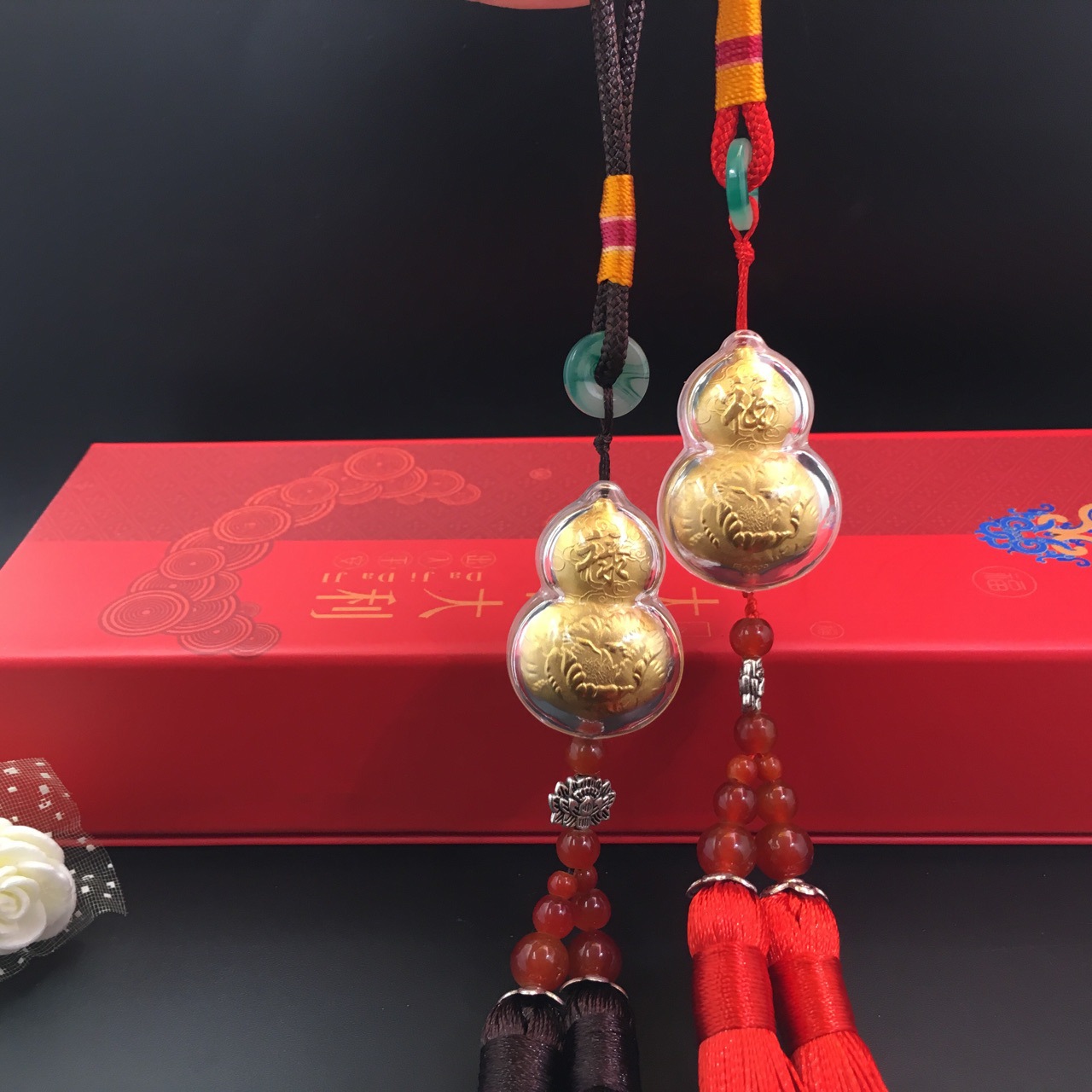 99足金车挂金葫芦汽车挂件招财保平安保险银行会销开门红礼品批发