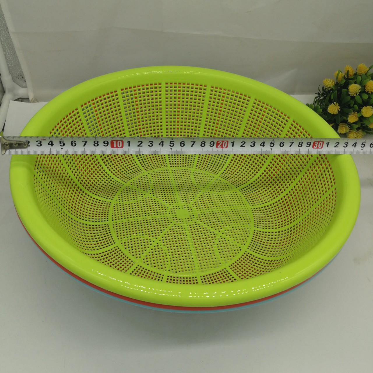 019 Plastic Sieve Vegetable Washing and Draining Basket One Yuan Two Yuan Shop Daily Necessities Wholesale