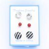 Like a breath of fresh air circular stripe Sequins Ear Studs Fashion Earrings Earrings box-packed Ear Studs suit