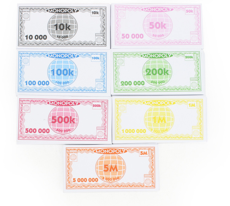 大富翁游戏纸币补充世界之旅强手棋儿童纸币多种面额成人桌面游戏