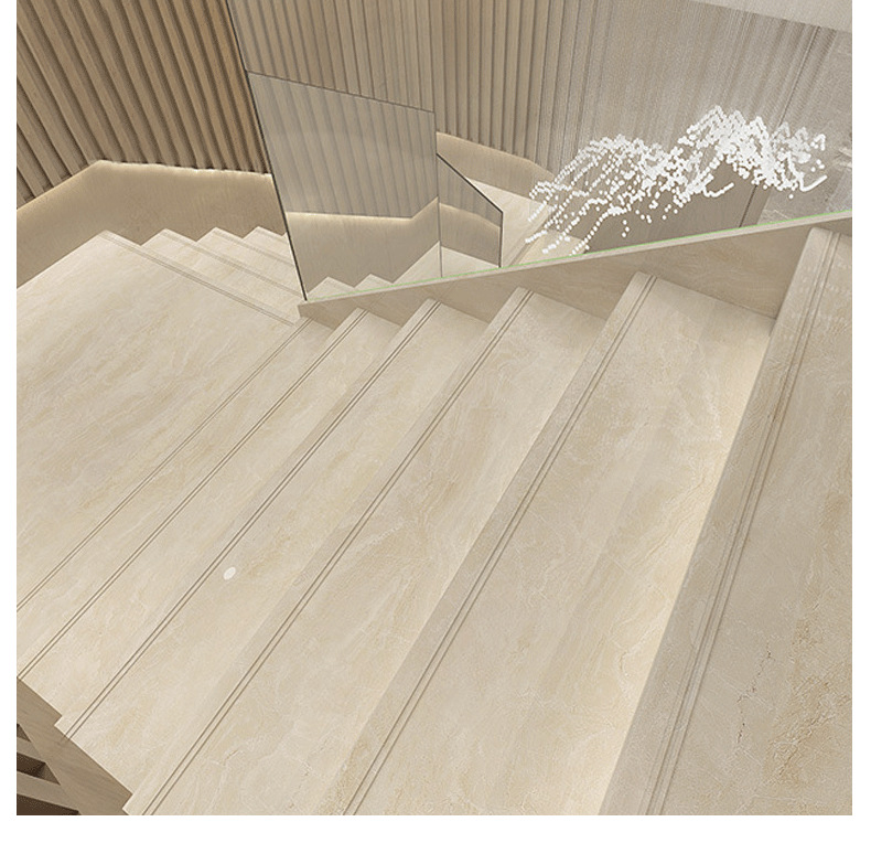 佛山楼梯砖通体大理石自建房一体式防滑楼梯踏步瓷砖别墅定制阶梯