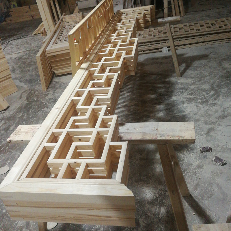 厂家直销东阳木雕木质挂落吊挂 实木镂空雕花花格门楣吊顶定制