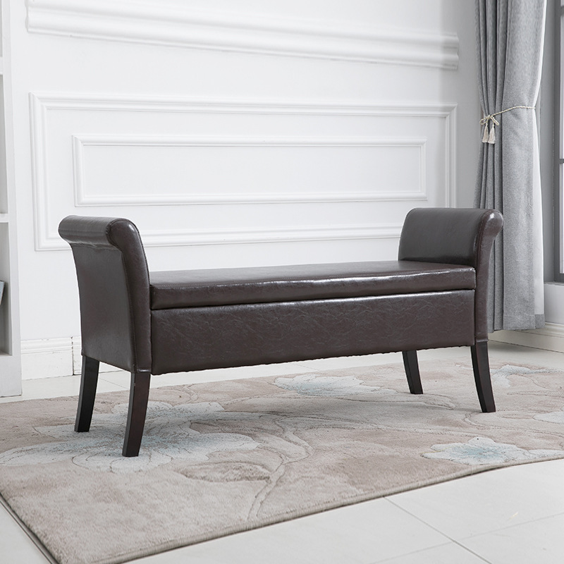 简约现代床脚凳厂家现货批发卧室床尾凳床榻美式收纳凳小沙发长凳