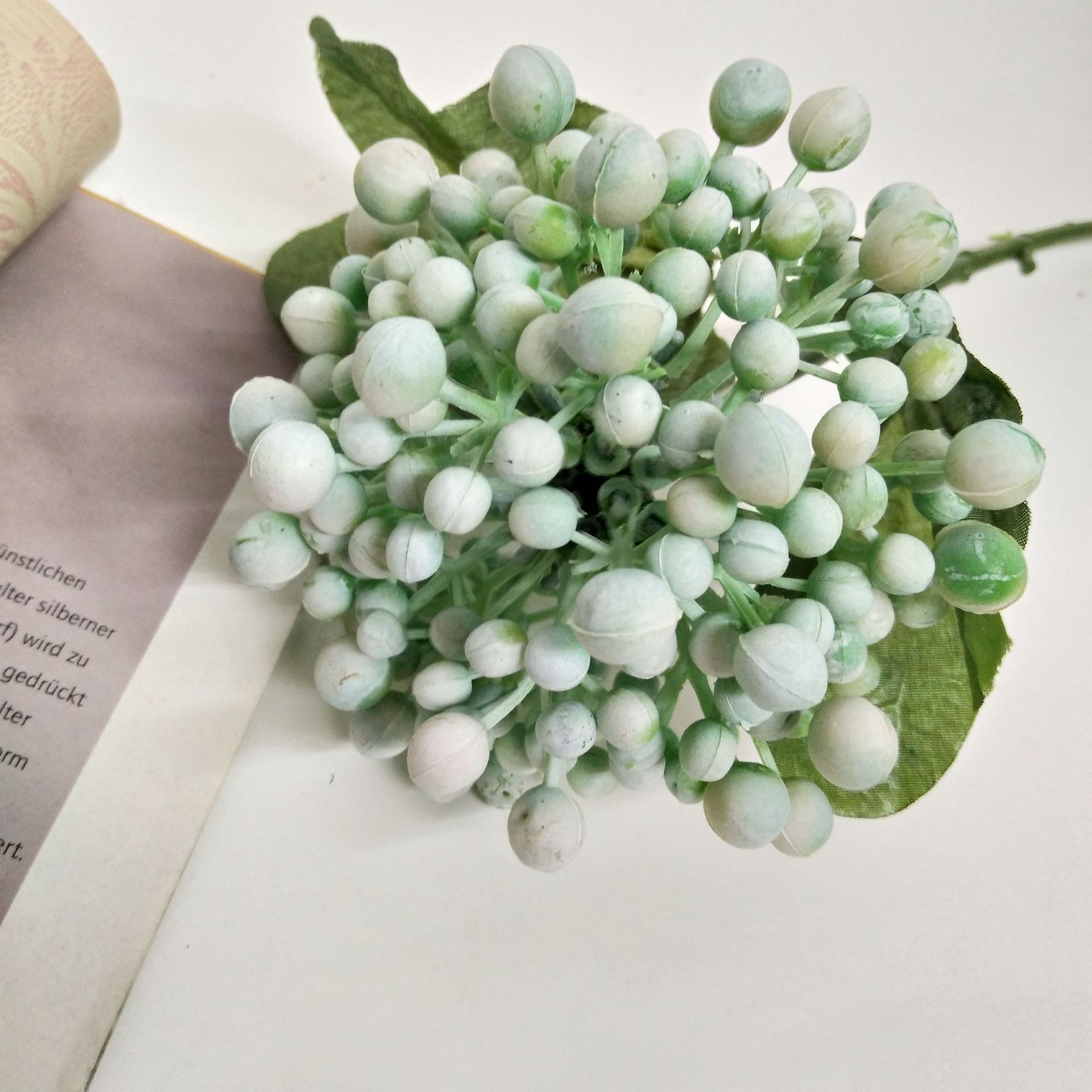 仿真花37头冰岛情人果果实装饰花卉客厅餐桌落地花瓶树枝卧室插花