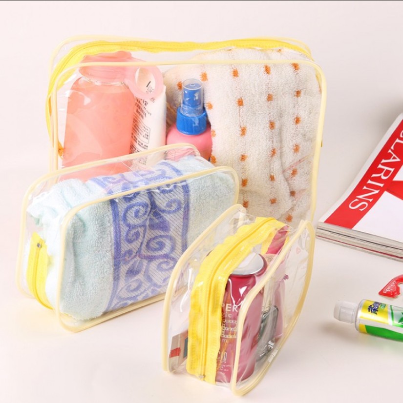 Korean-Style Thickened PVC Storage Bag Cosmetic Bag Outdoor Travel Waterproof Dustproof Toiletries Storage Bag Gift