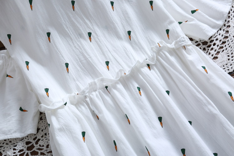 实拍2019夏季新款森女文艺小清新露肩袖胡萝卜连衣裙-阿里巴巴