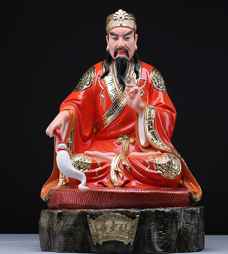 黄大仙神像 树脂彩绘黄大仙佛像供奉风水化煞家居摆件批发