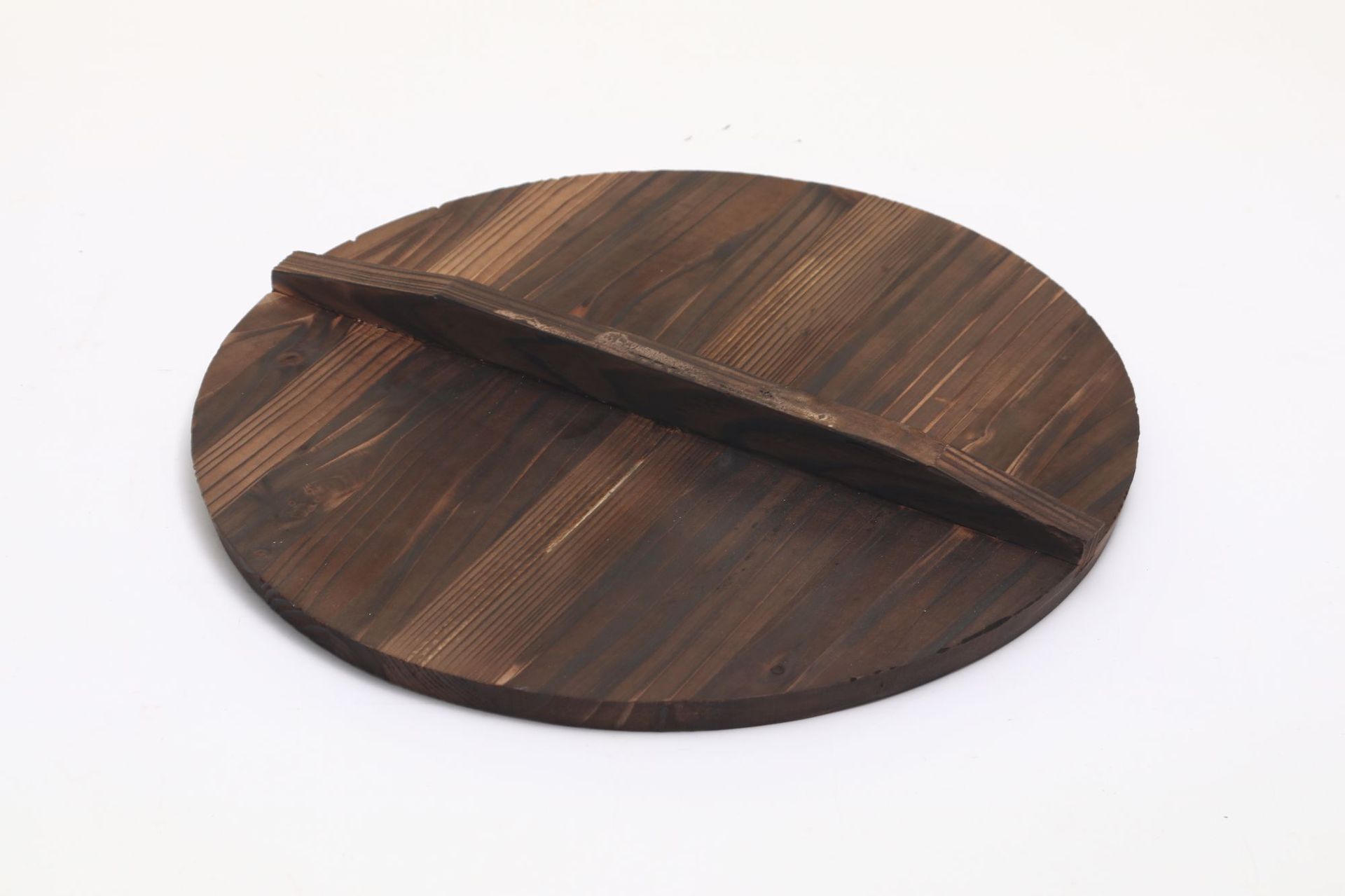 木头锅盖家用老式圆形章丘纯手工木头盖子杉木炒锅铁锅大号锅盖子