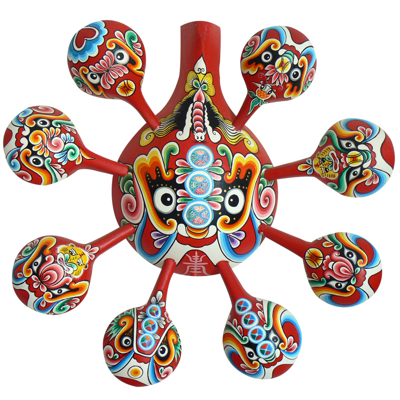 陕西特色旅游纪念品企业特色文化礼品桐木纯手工社火马勺脸谱