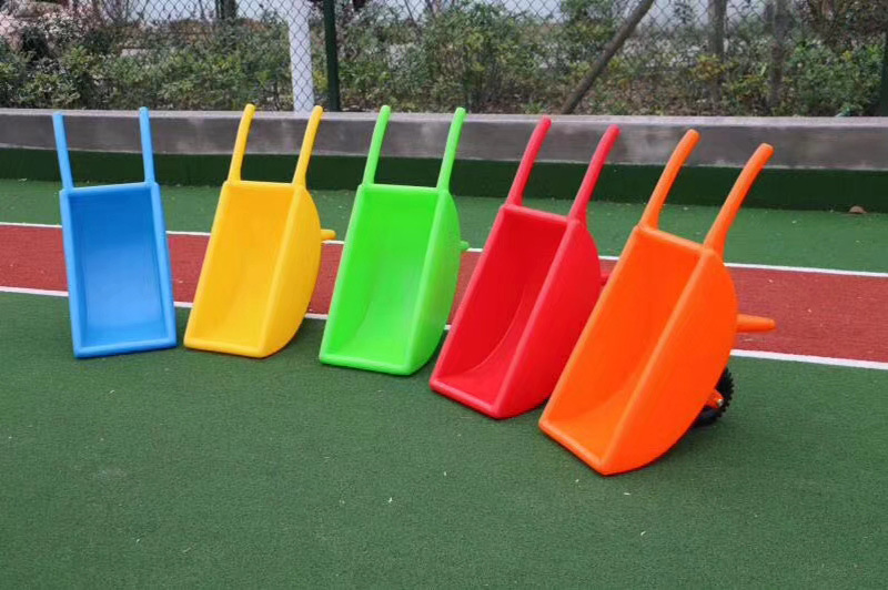 统独轮小推车玩具幼儿园独轮手推车儿童翻斗车塑料平衡车加厚款