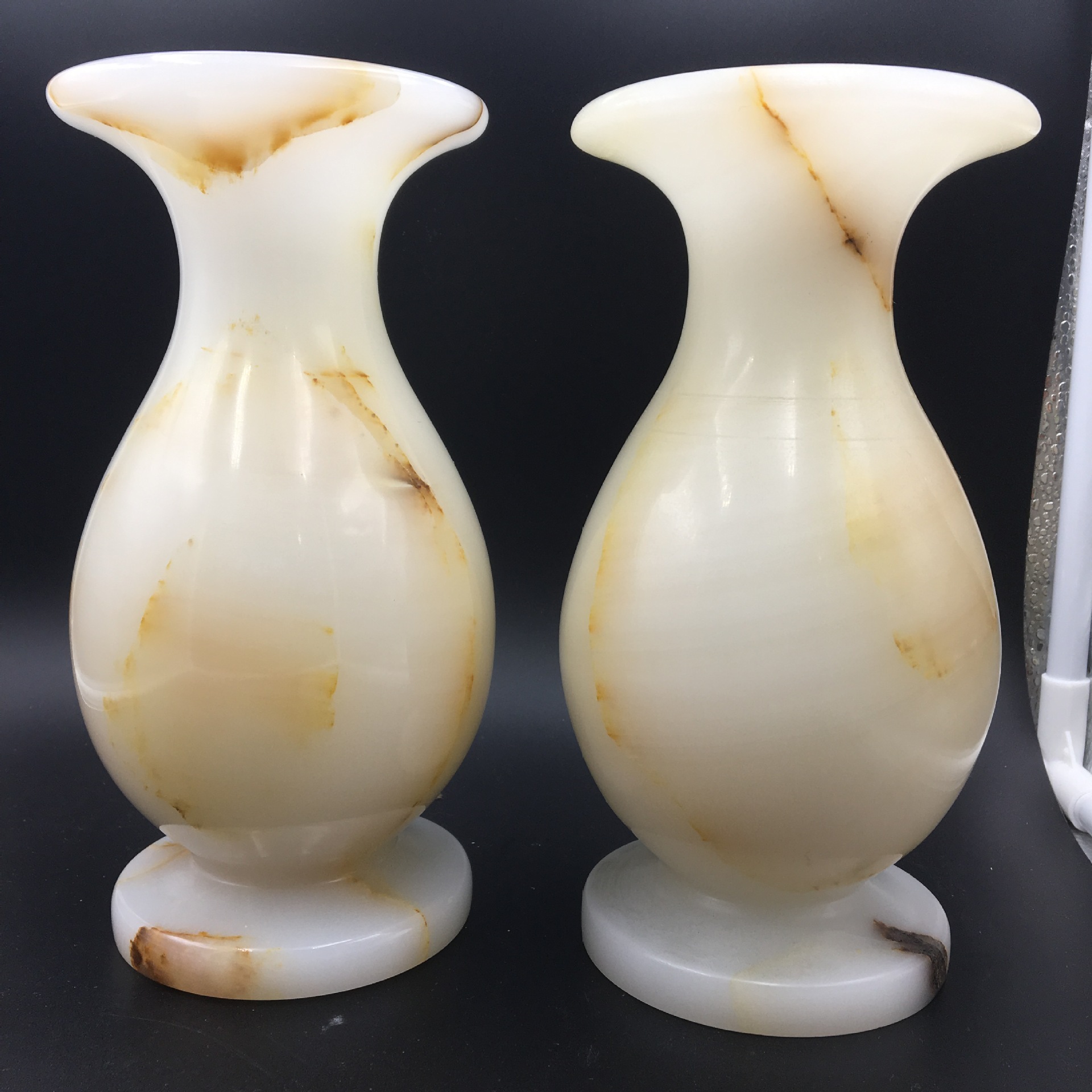 阿富汗玉花瓶摆件插花瓶子冰玉巴玉花瓶工艺品 玉石摆件批发