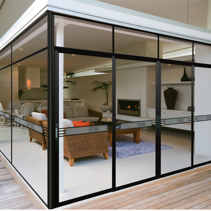 厂家供应窄边玻璃移门厨房阳台卫生间移动滑轨吊轨移门室内推拉门