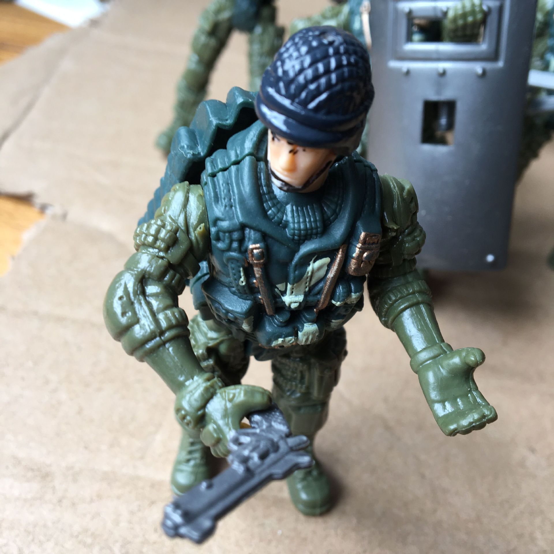 仿真军事模型玩具多关节可动兵人模型 仿真美国大兵二战场景