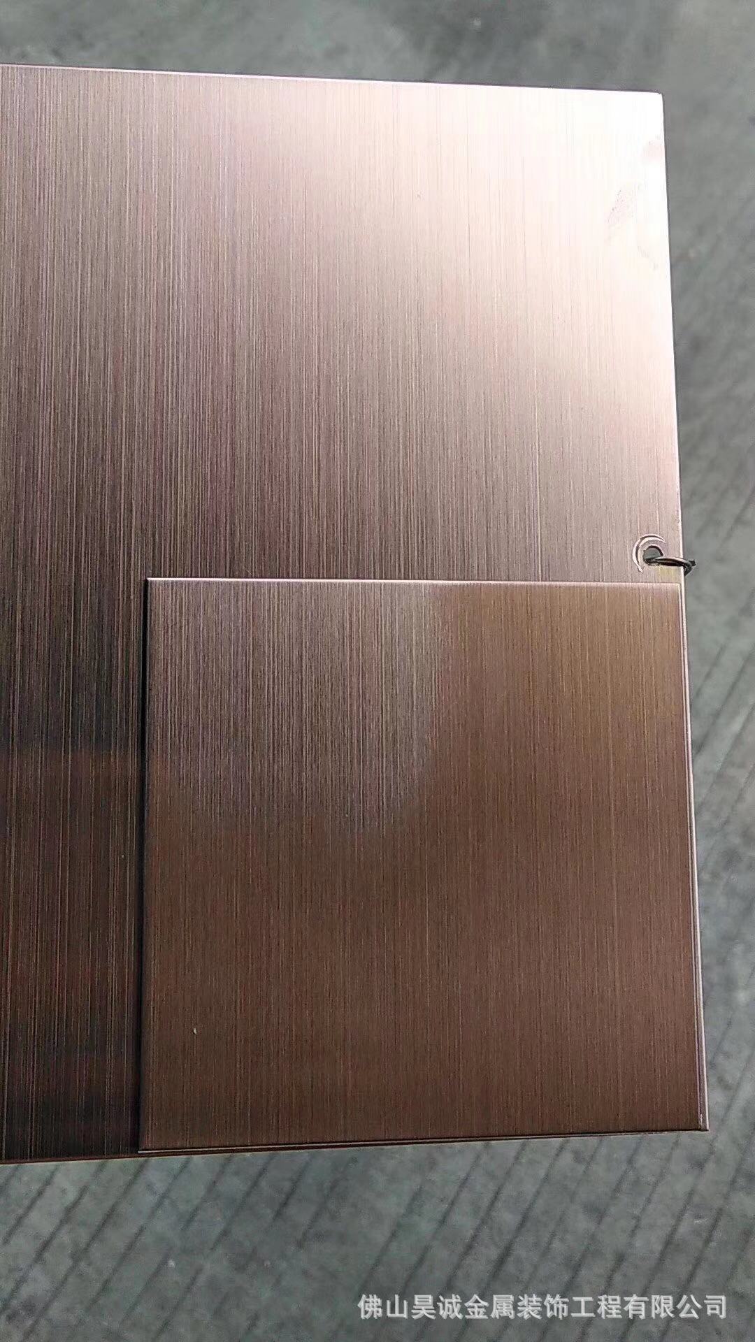 201/304不锈钢镀红铜板 广东不锈钢水镀青古铜发黑手工哑光无指纹