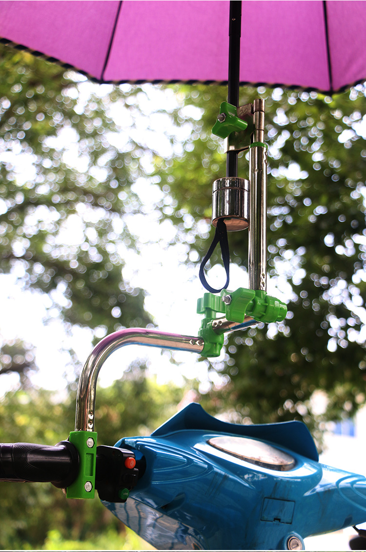 自行车伞架撑伞架电动车雨伞支架电瓶车婴儿推车遮阳固定夹子批发