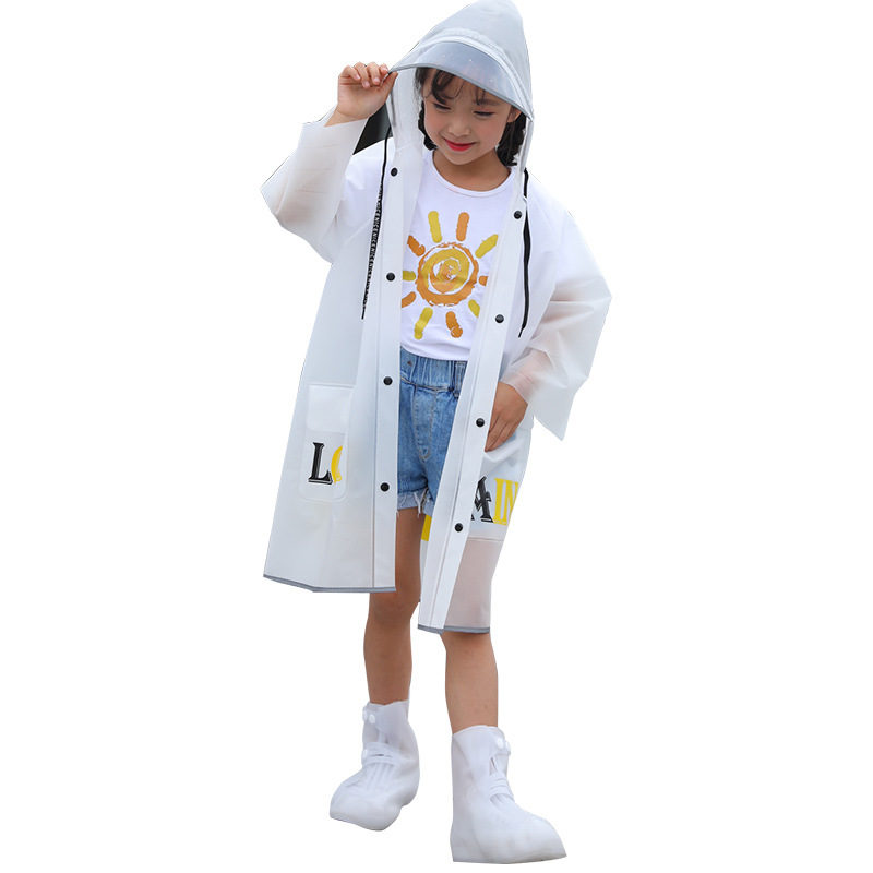 儿童eva雨衣男童女童小孩雨披小学生户外徒步雨衣