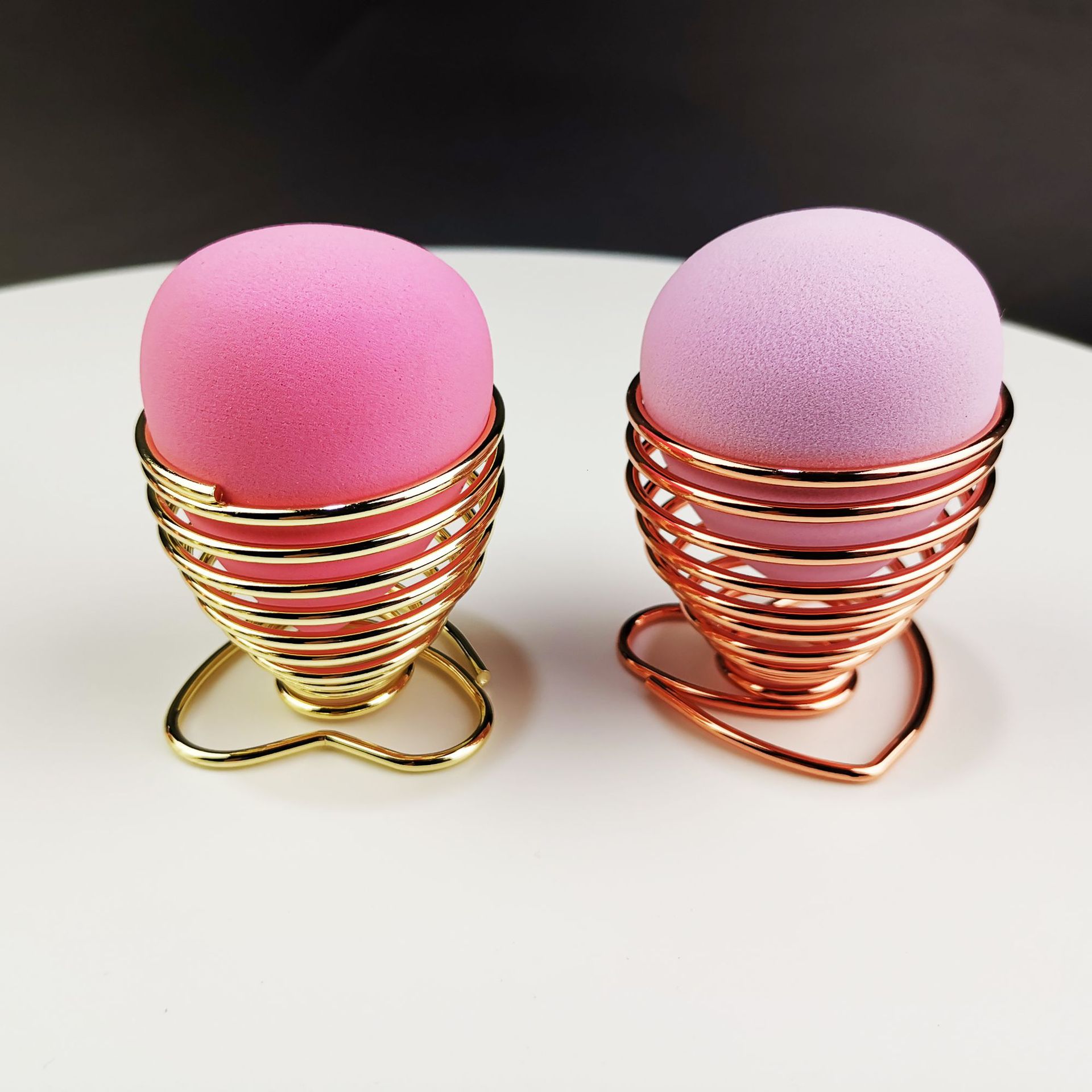 厂家直销小号葫芦粉扑收纳架 心型美妆蛋粉扑架 螺旋美妆蛋托架