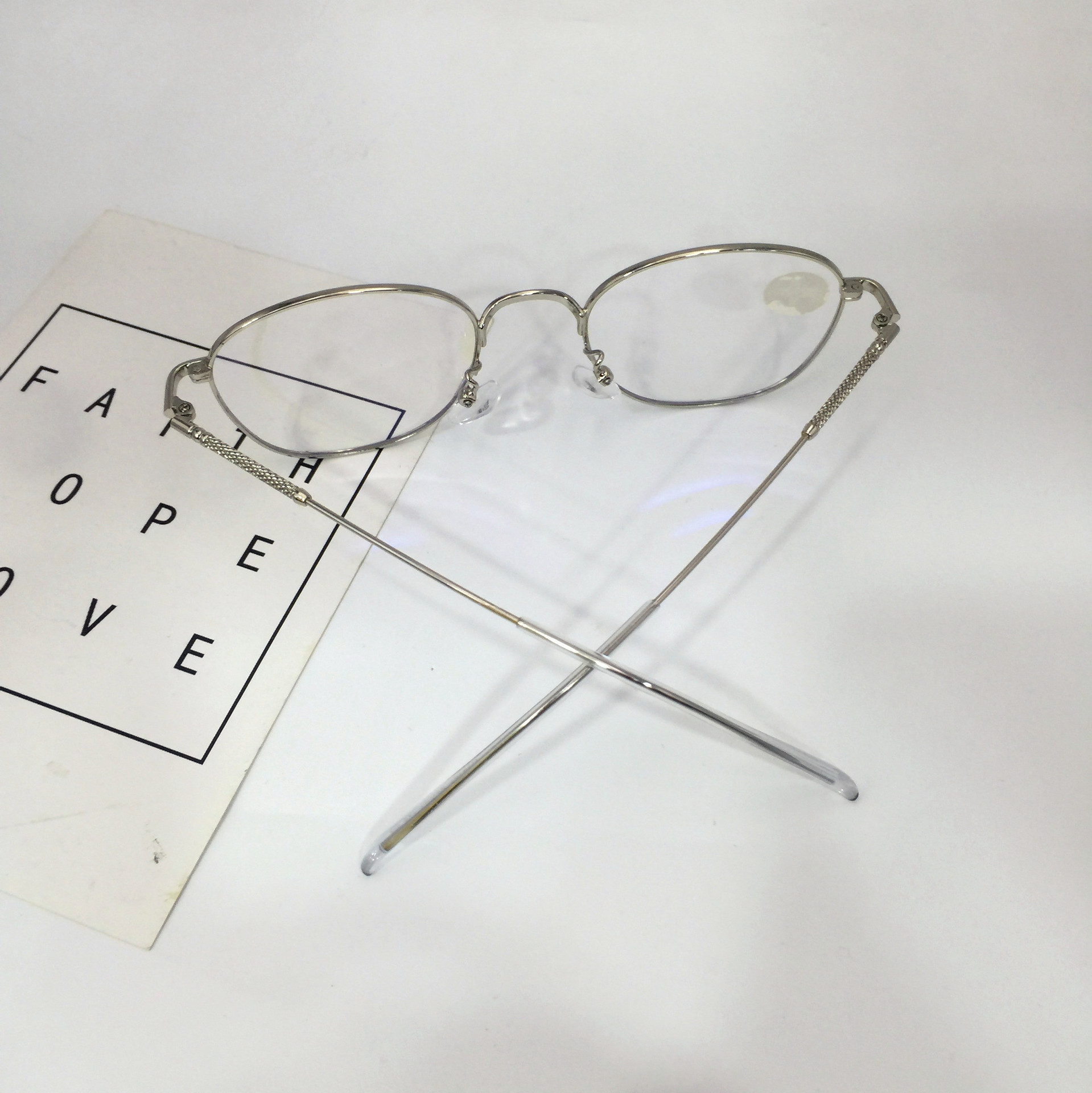 金属方框眼镜原宿复古平光镜时尚百搭框架眼镜男女款新款眼镜