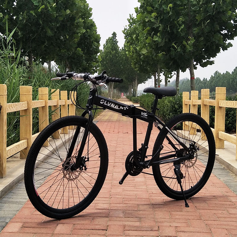 促销x6山地自行车碳钢一体轮26寸折叠学生礼品车男女车越野山地车