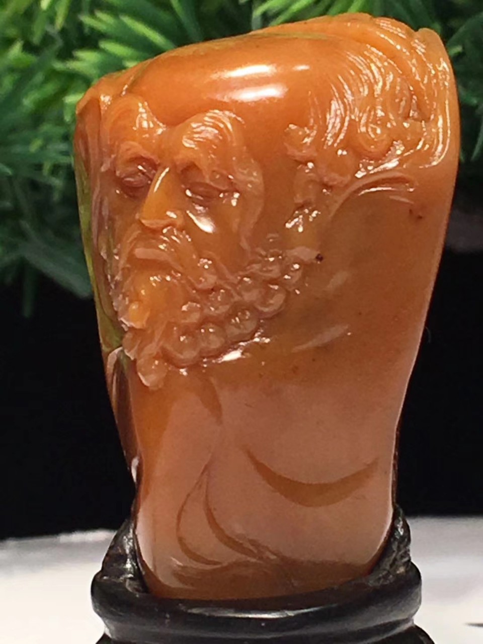 寿山石寿山田黄萝卜丝皮巴林鸡血石大师雕刻带鉴定证书