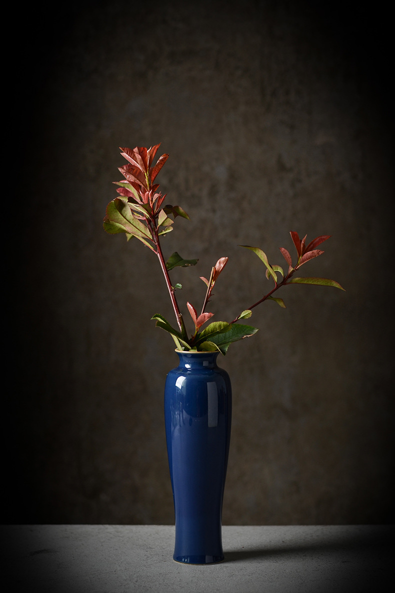 手工粗陶花瓶日式花器小原流陶瓷禅意花器落地摆件家居复古花插