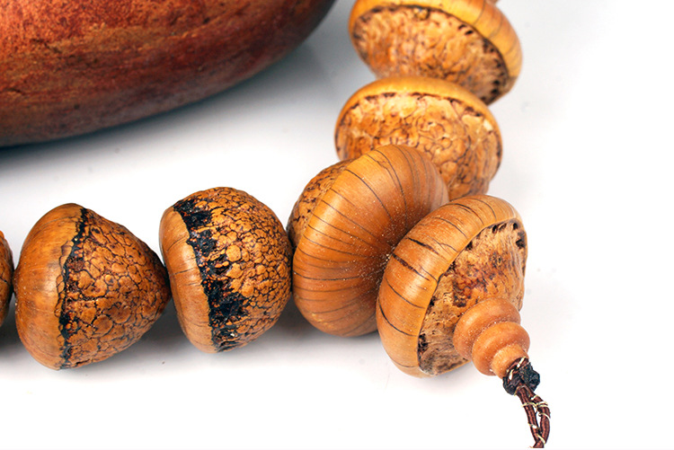 天竺菩提子佛珠手串木质佛珠念珠18颗提持珠汽车挂件手珠子文玩