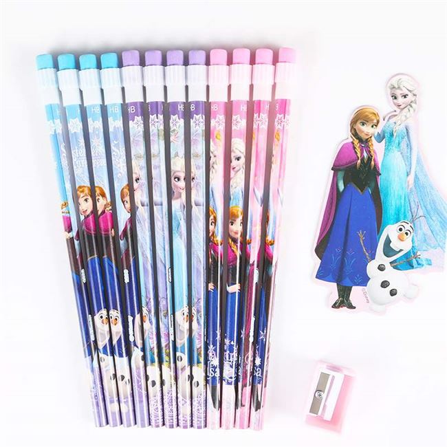 Disney Disney Dm20696/Dm20697 Student Drawing 12 PCs Large Leather Tip Wooden Pencils