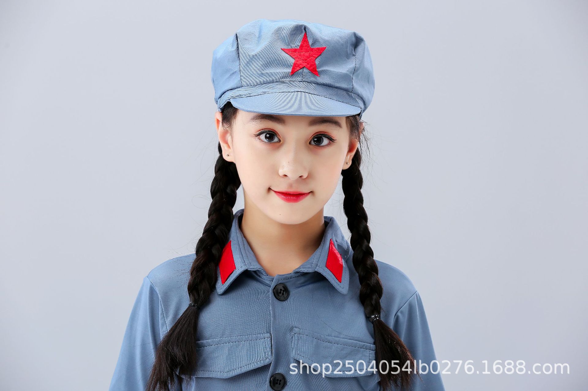 六一儿童演出服红星闪闪亮舞蹈服弹力红军新四军红卫兵表演服男女