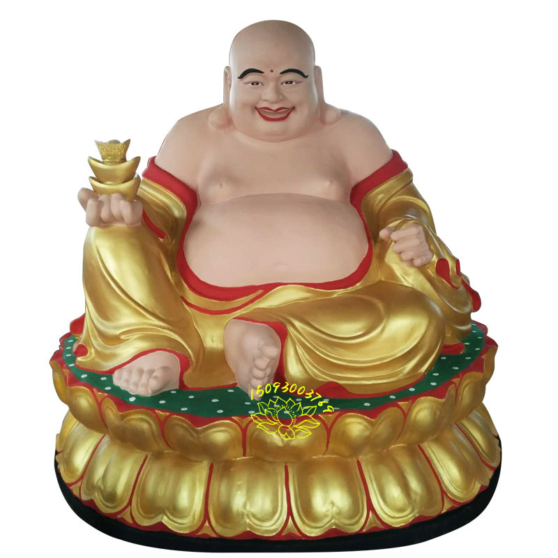 大雄宝殿神像厂家 树脂弥勒佛塑像 韦驮伽蓝护法佛像 笑佛弥勒