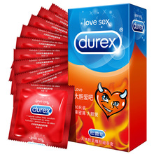 新包装避孕套杜蕾斯大胆爱10只装安全套成人计生用品夫妻情趣代发