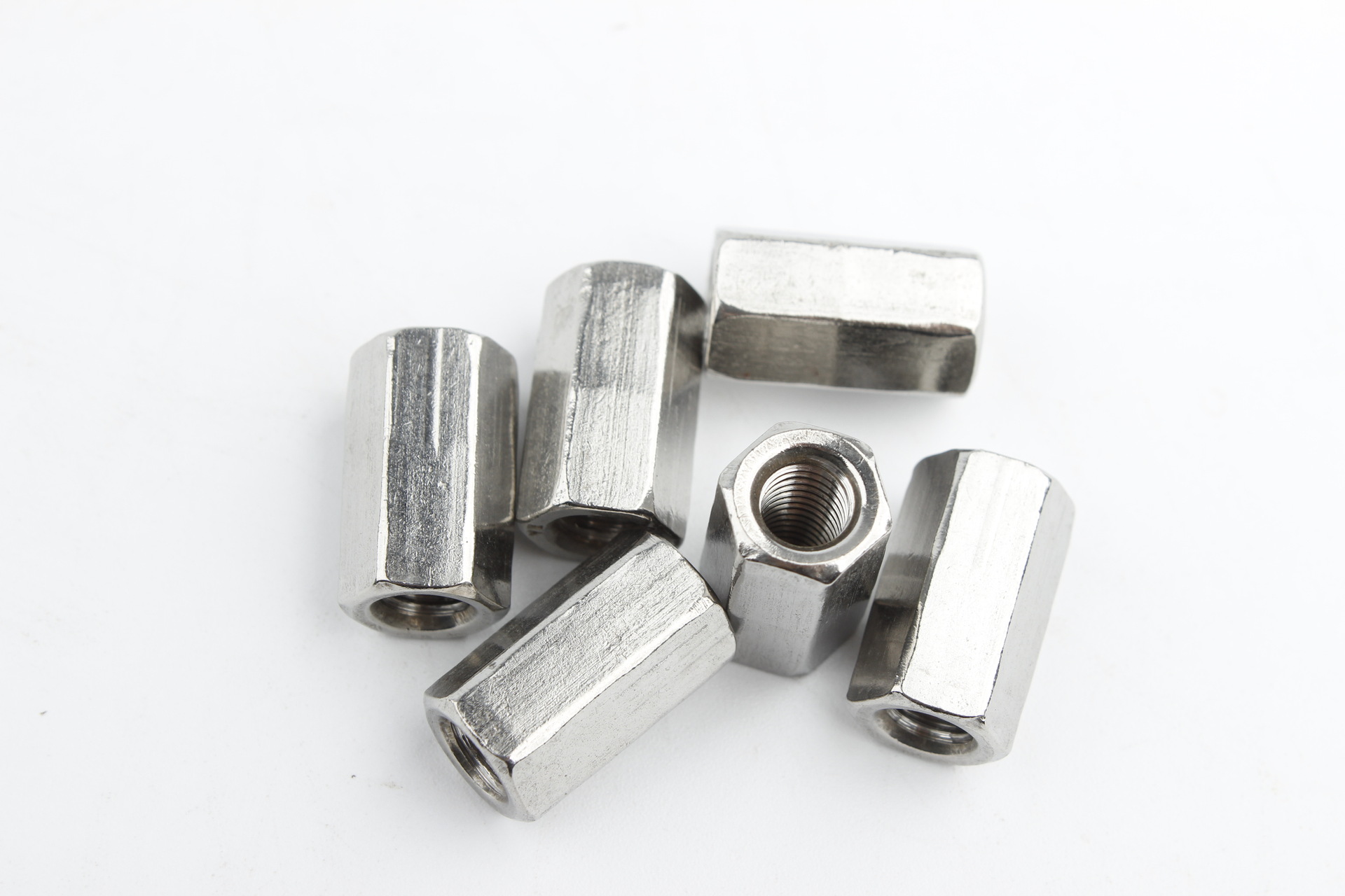 304不锈钢加长六角螺母 加厚对接螺丝帽 接头连接螺帽5*15-10*50