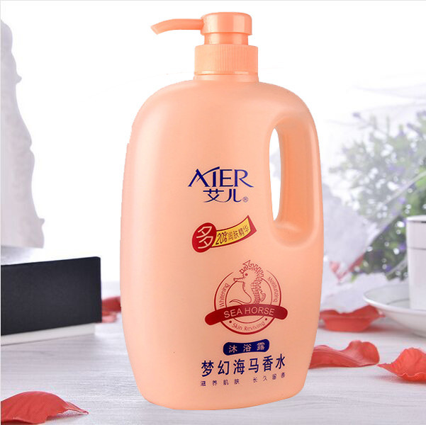 厂家直销 艾儿沐浴露1000ml花香沐浴露薰衣草沐浴露金银花露艾草