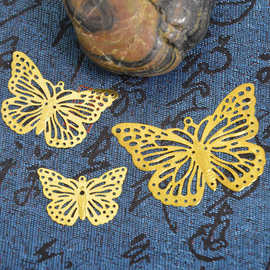 批发金属蝴蝶花片diy新娘手工材料 蝴蝶铁片 百搭工艺饰品吊片
