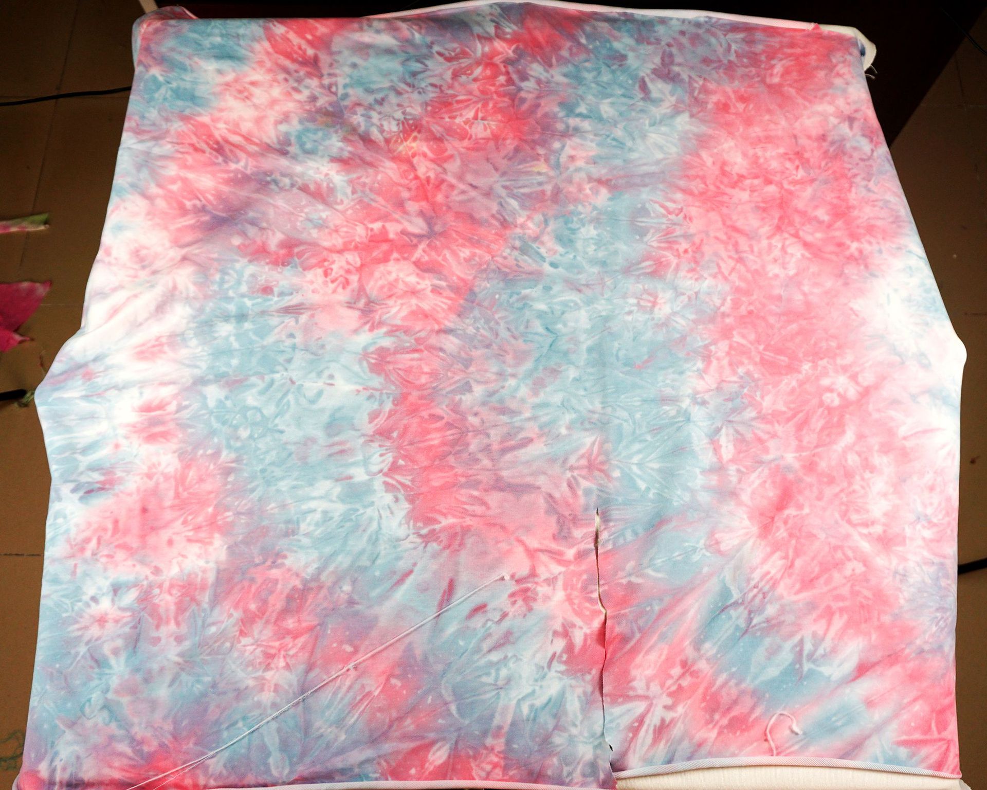 针织扎染面料 帆布扎染 雪纺扎染春夏t恤女装面料 彩色渐变