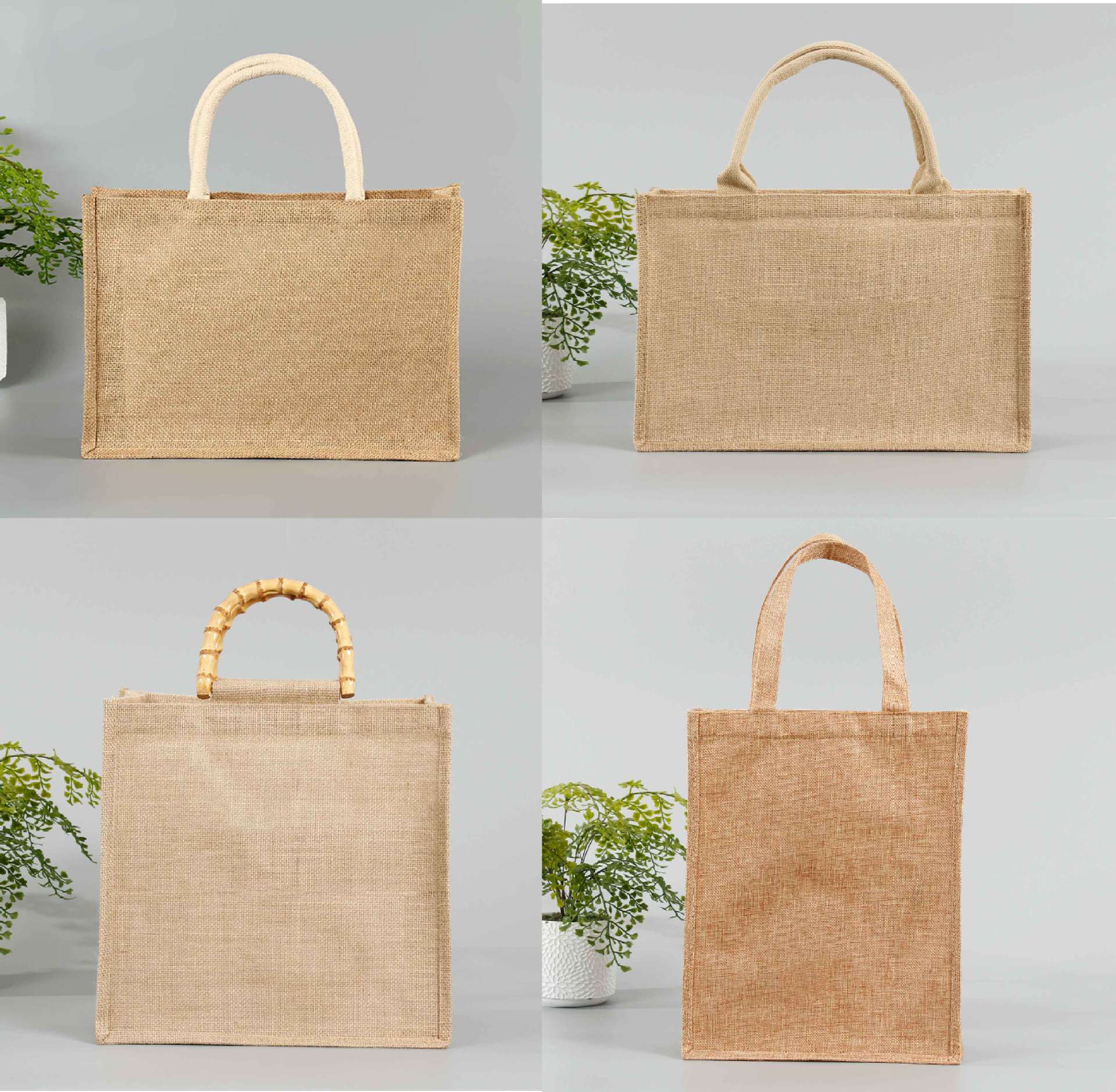 黄麻袋定制手提袋良品亚麻覆膜麻布袋印logo仿麻购物袋子定做无印