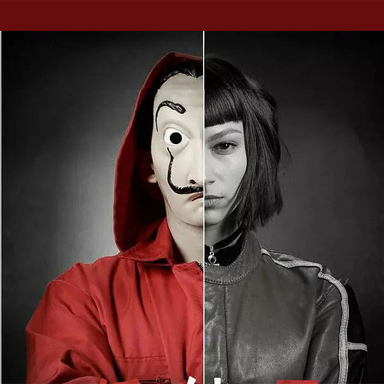 万圣节聚会影视纸牌屋达利面具胡子面具la casa de papel masks