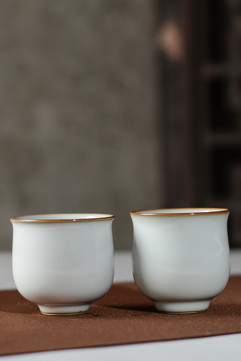 景德镇官窑汝窑品茗茶杯闻香功夫茶具全手工主人杯单杯茶道个人杯