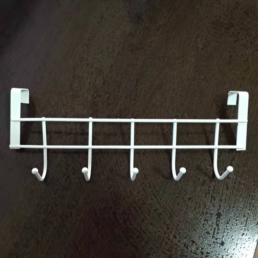 免钉五连钩 橱柜门背式挂钩 衣帽钩 不锈钢门后挂钩厨柜门背挂钩