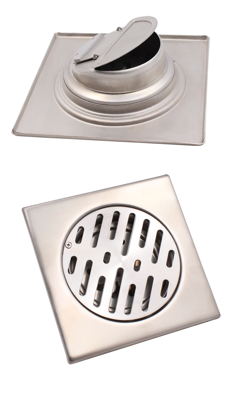 15厘米304不锈钢防臭地漏卫生间厨房阳台工程用防臭防虫排水器