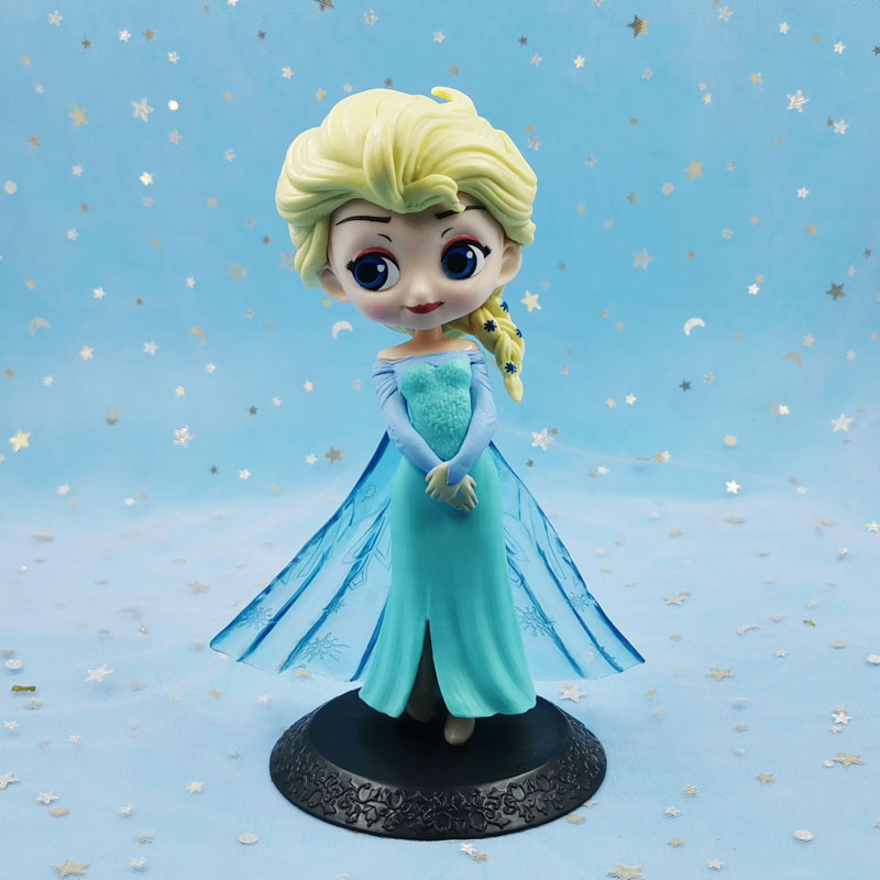 大号q版爱莎蛋糕装饰摆件冰雪奇缘艾莎公主女王人偶儿童女孩玩偶