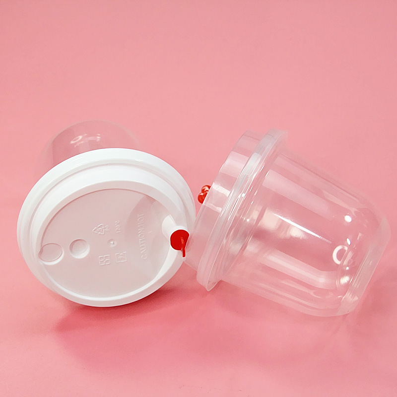 奶茶趣乐杯快手美拍外网同款港式格仔史莱姆收纳套盒子_收纳盒/容器