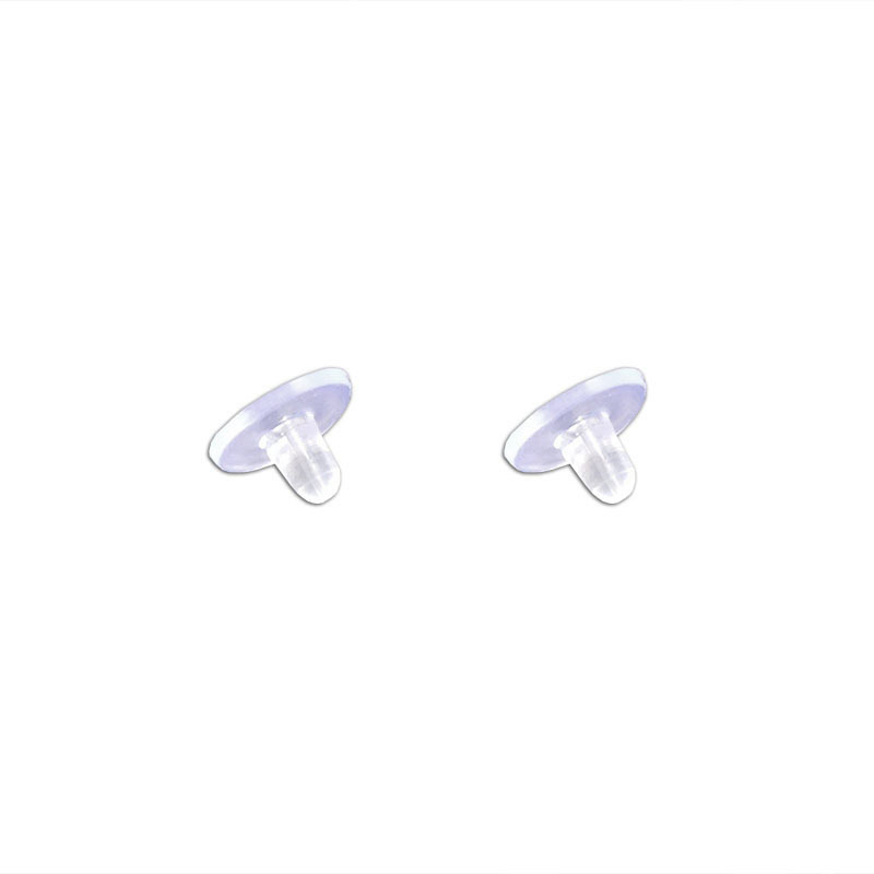 Frisbee Ear Stud Plug Plastic Transparent UFO Earplug Silicone Ear Cap Anti-Slip behind Ear Studs Ear Clip Wholesale