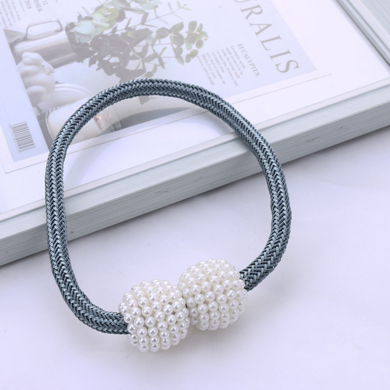 Thick Rope Large Pearl Magnetic Snap Curtain Magnetic Button Magnetic Snap Curtain Magnet Strap Curtain Accessories Curtain Buckle