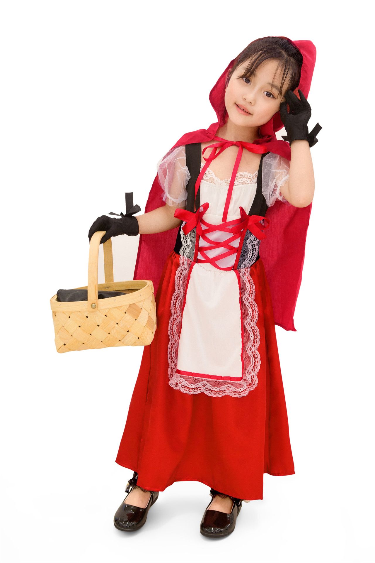 欧美万圣节服装 儿童角色扮演 角色扮演小红帽服 女孩舞台表演服