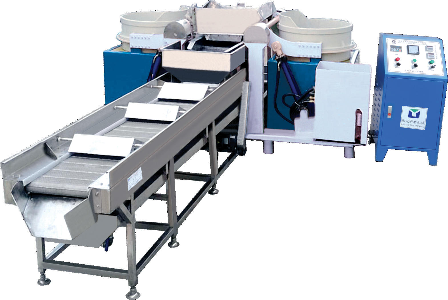 全自动研磨机表面研磨清洗分选烘干产线流水式加工振动研磨光饰机