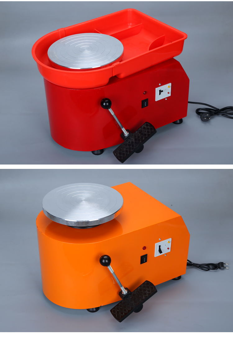 陶艺工具拉坯机儿童小型迷你陶吧家用设备全自动电动手推脚踏两用