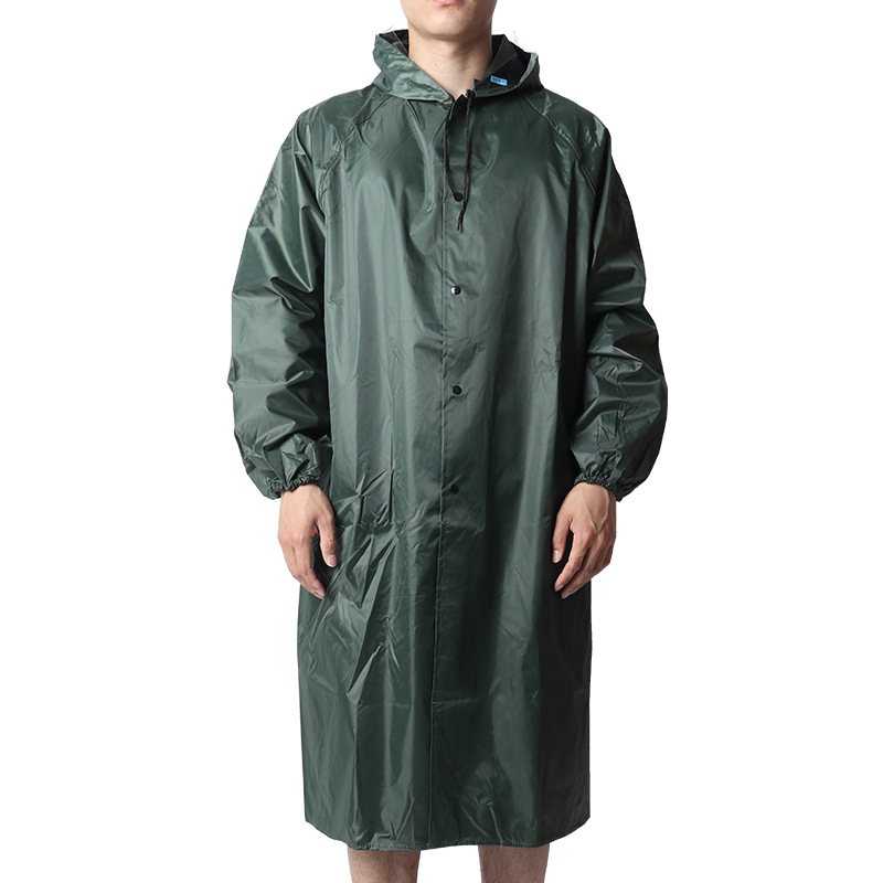 牛津布连体式雨衣反光环卫徒步单成人徒步电动车劳保男长风衣雨披