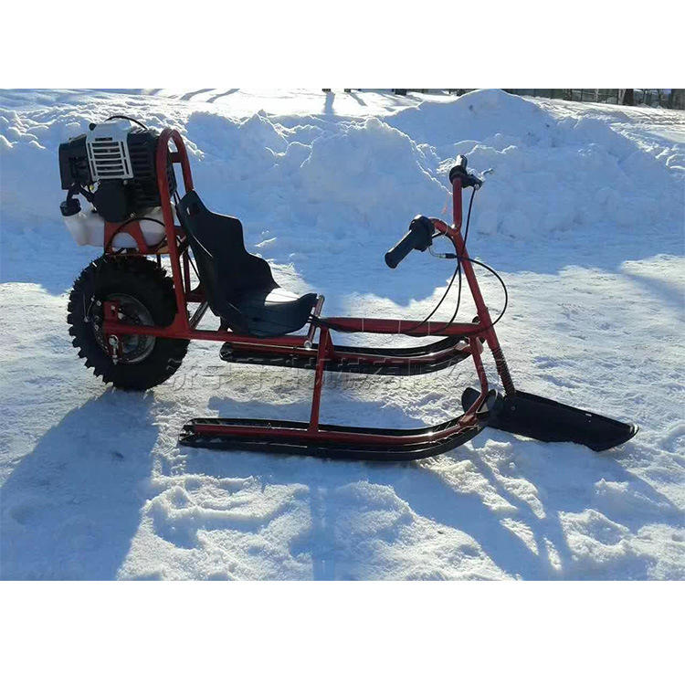 孩子寒假礼物滑雪车 儿童乐园充电款雪地车 东北地区常供雪橇车
